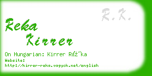 reka kirrer business card